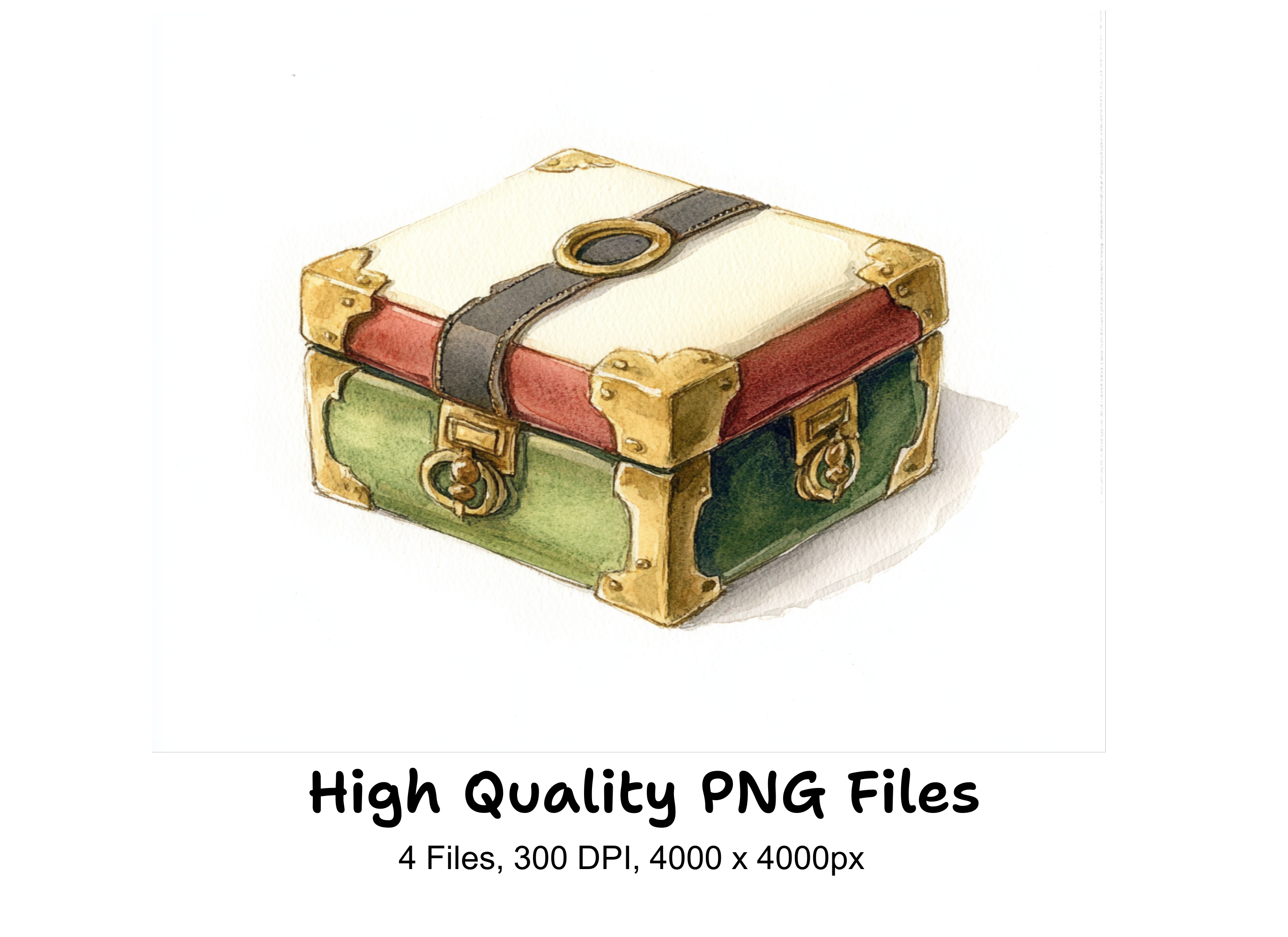 Fantasy Treasure Chests Clipart Bundle