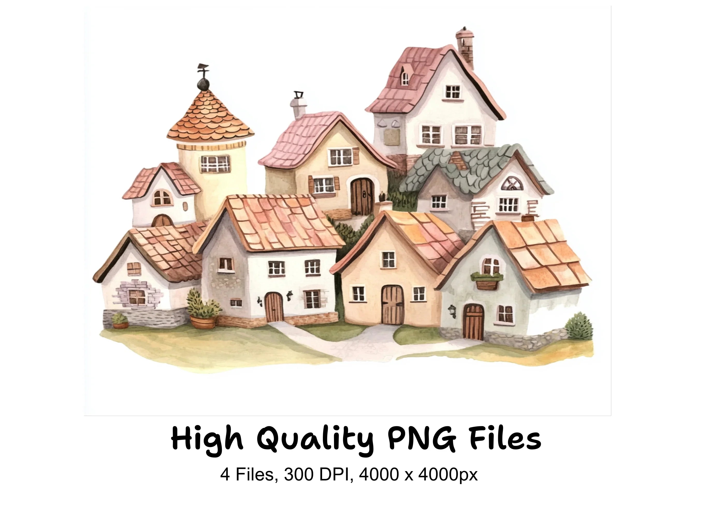 European Village Clipart Bundle