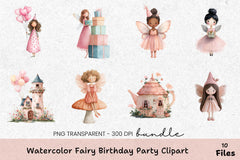 Fairy Birthday Party Clipart Bundle - CraftNest - Digital Crafting and Art