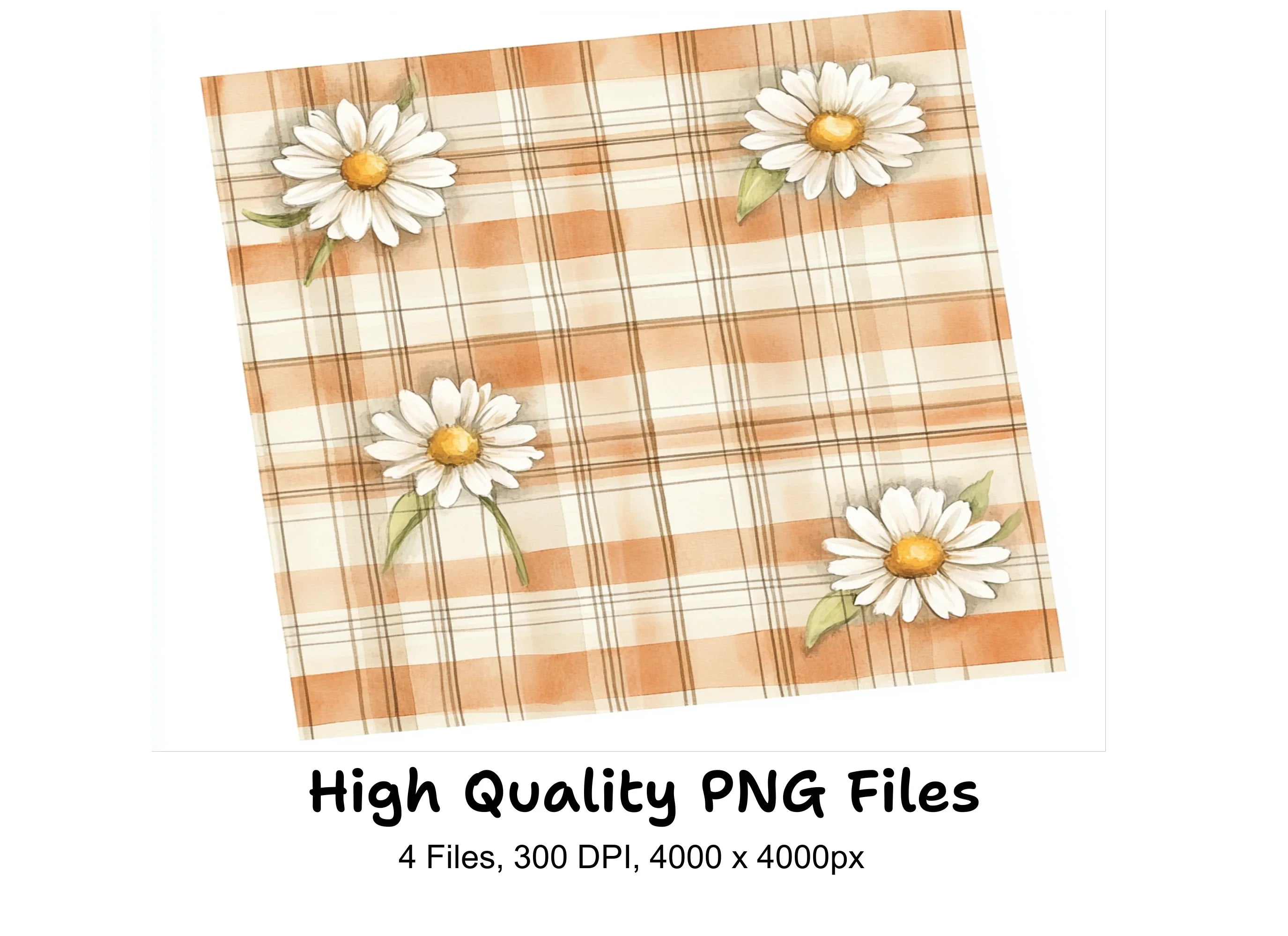 Daisy Plaid Clipart Bundle