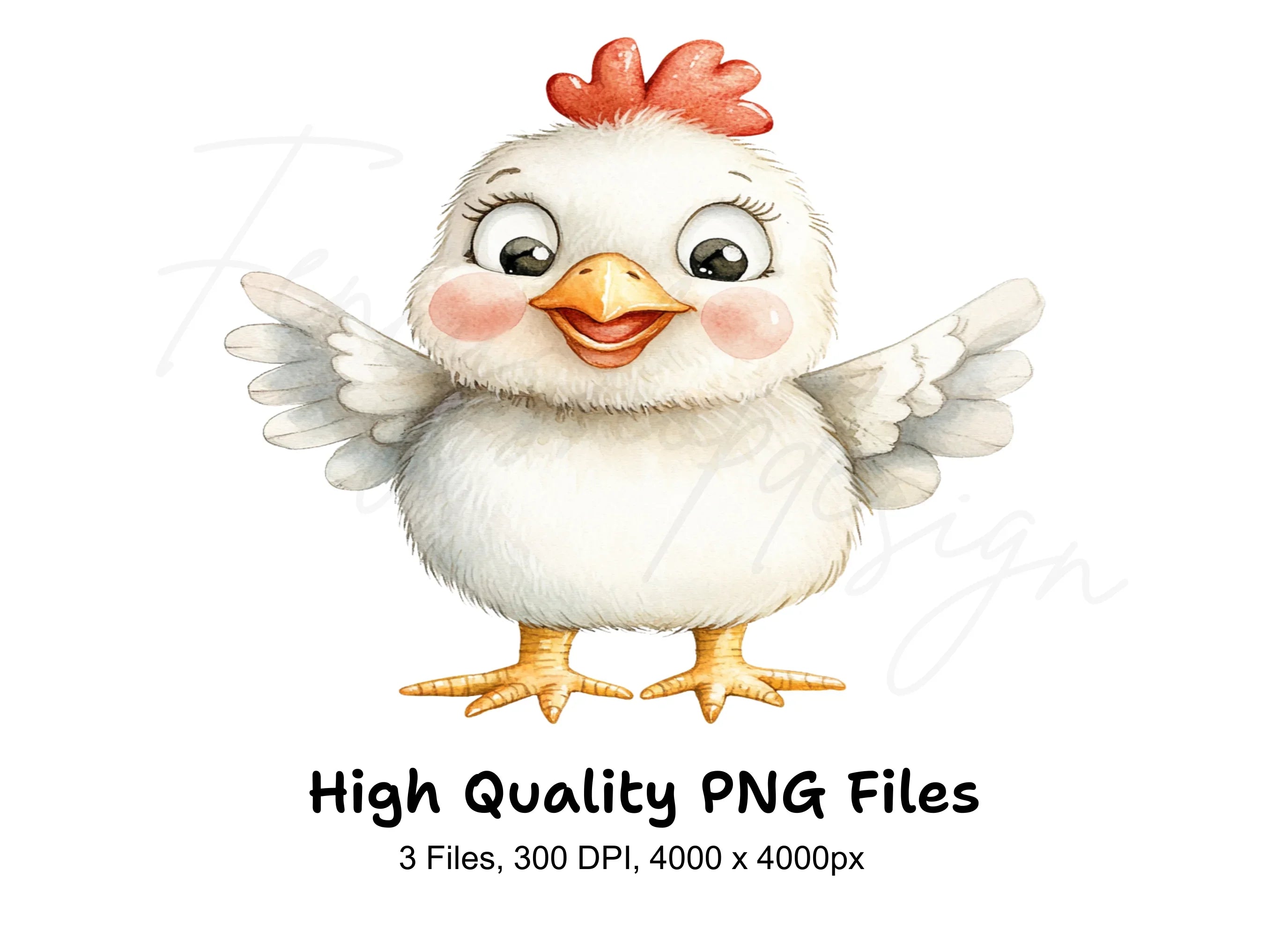 Cute Baby Chickens Clipart Bundle