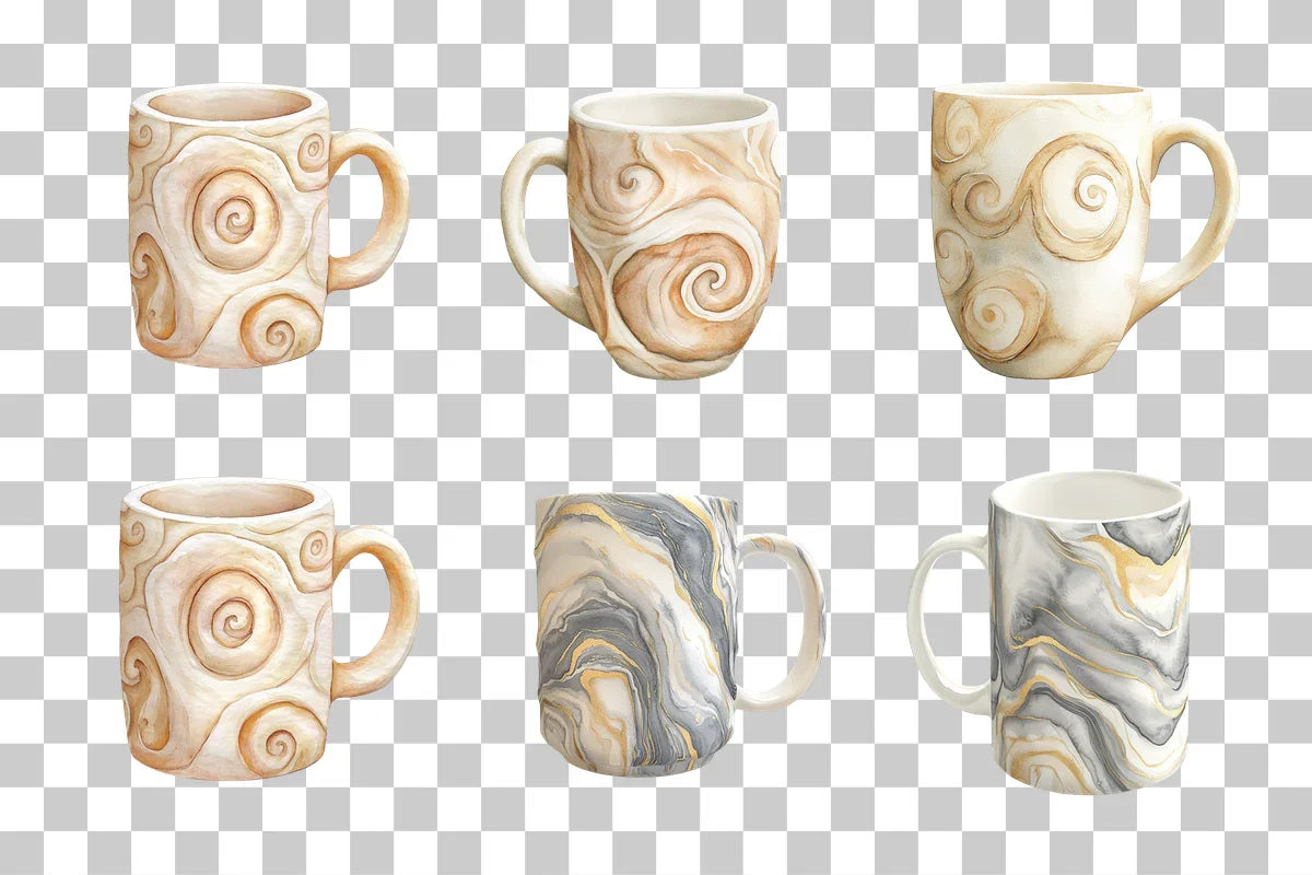 Marble Effect Design Mug Wrap Bundle - CraftNest - Digital Crafting and Art