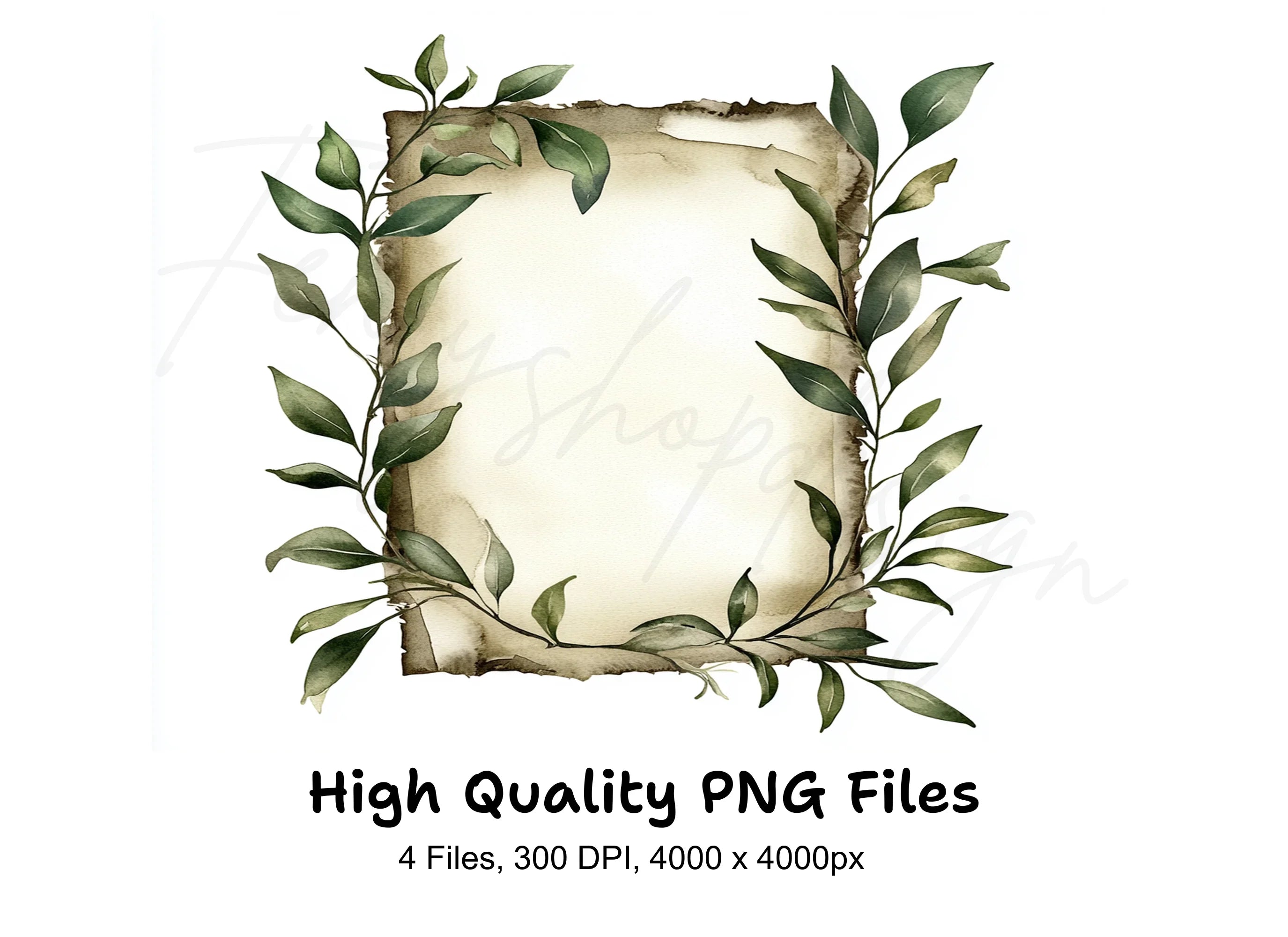 Leaf and Vintage Frames Clipart Bundle
