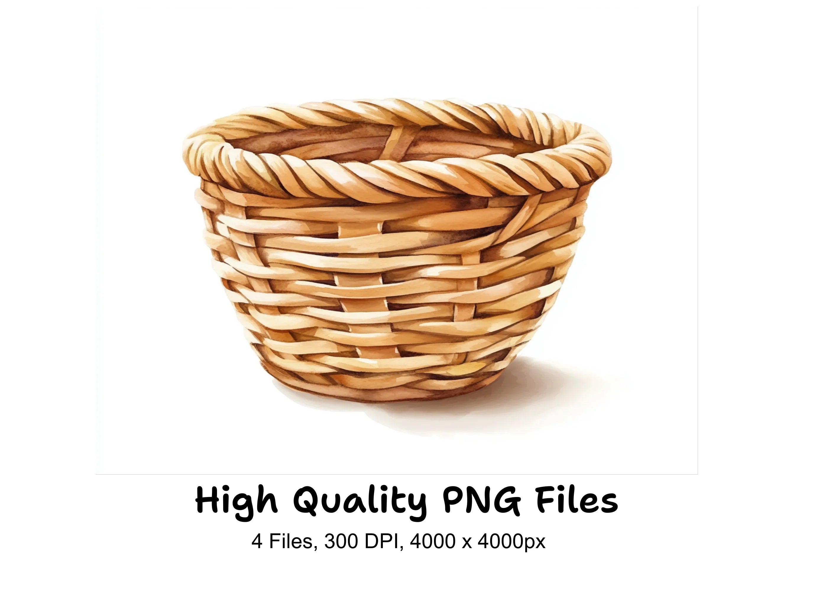 Woven Baskets Clipart Bundle