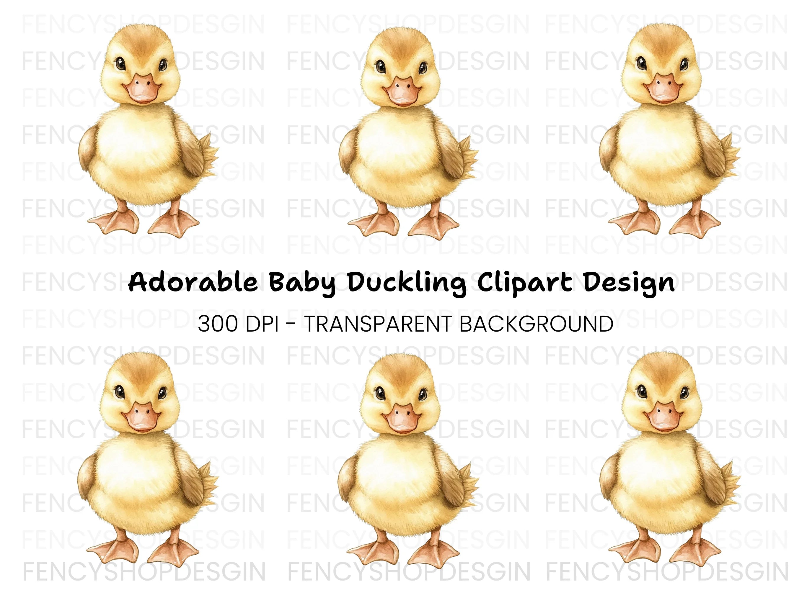 Adorable Baby Duckling Clipart Bundle