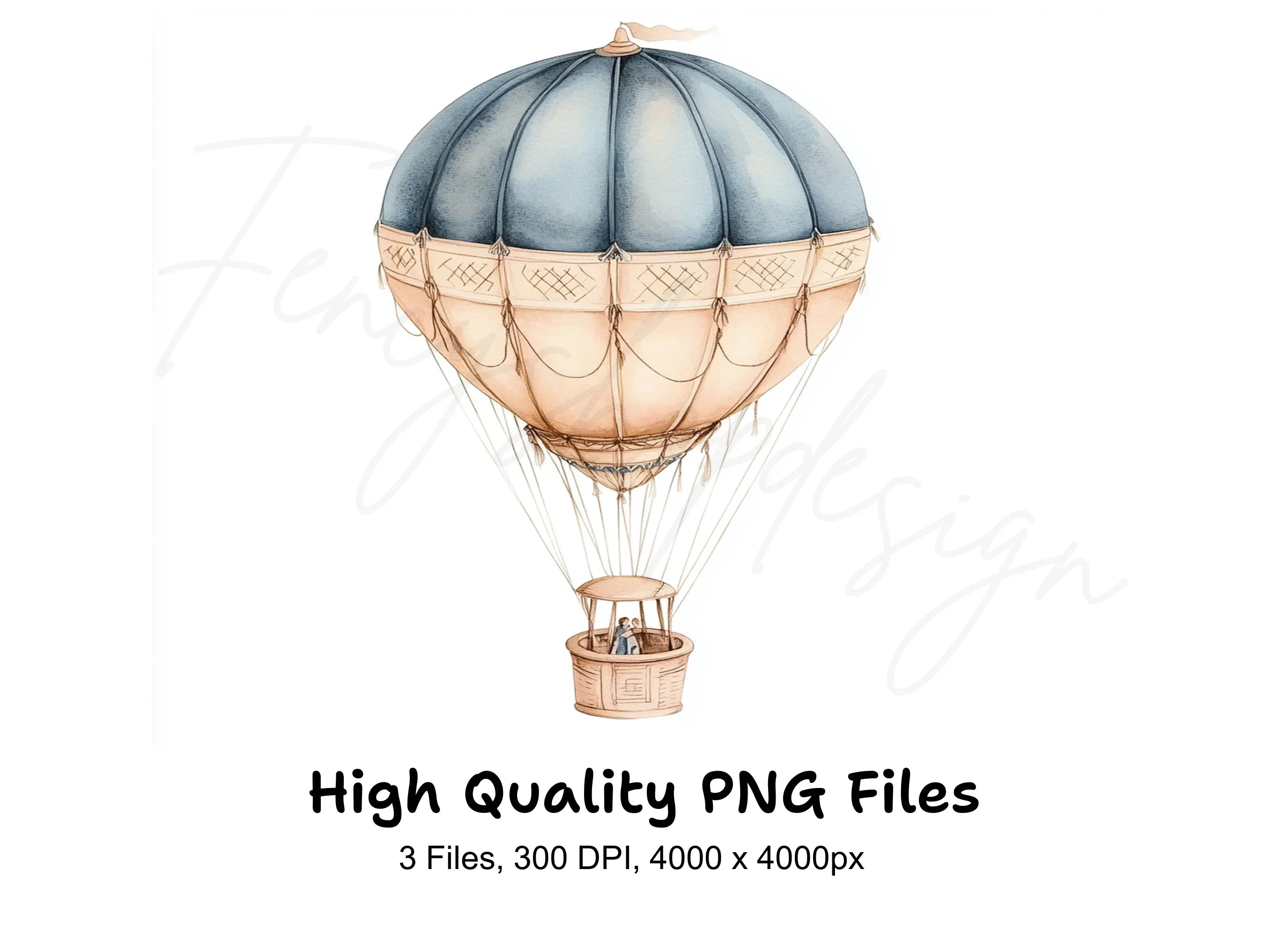 Hot Air Balloon Clipart Bundle