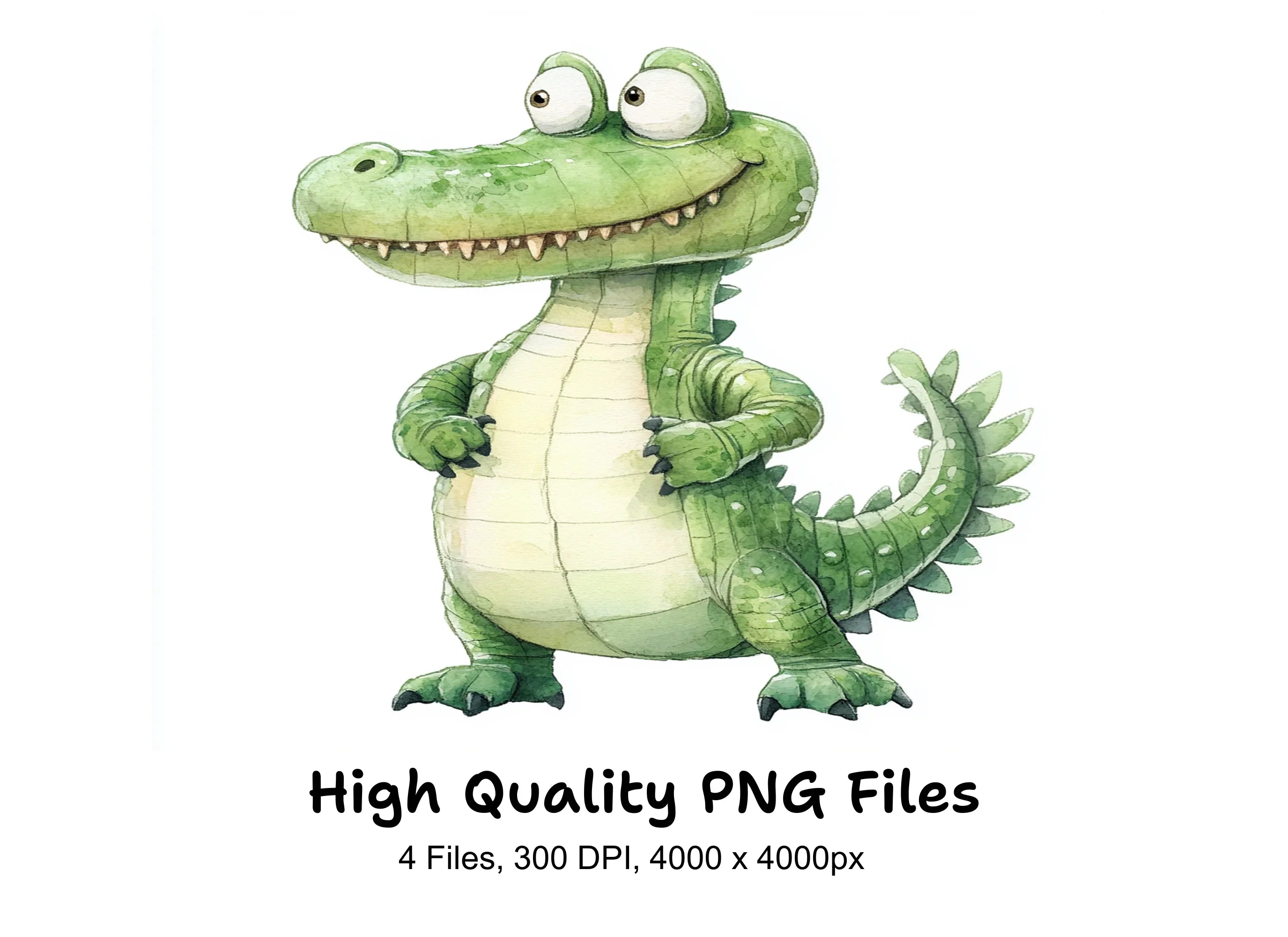 Cute Alligator Clipart Bundle