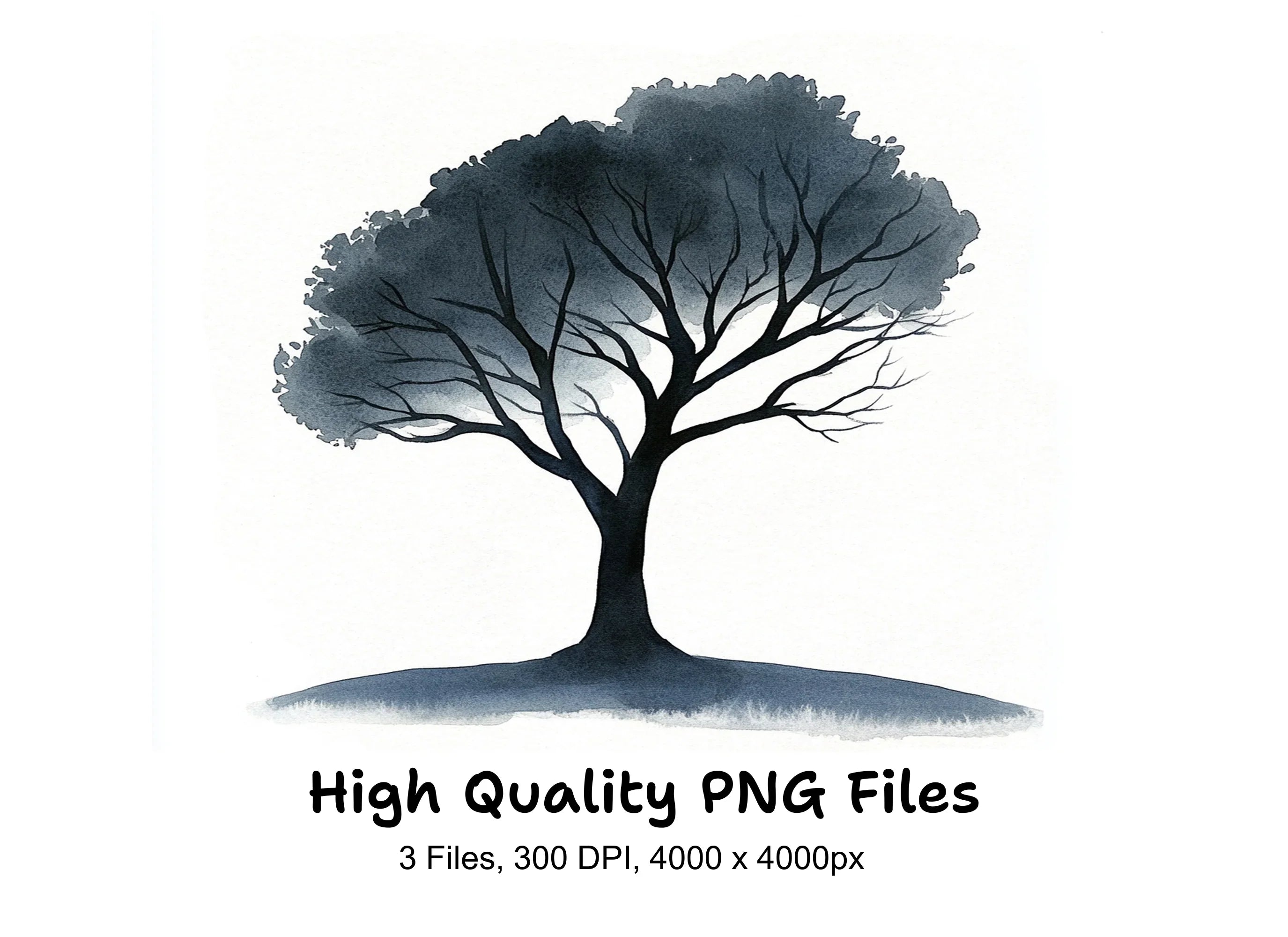 Tree Silhouettes Clipart Bundle