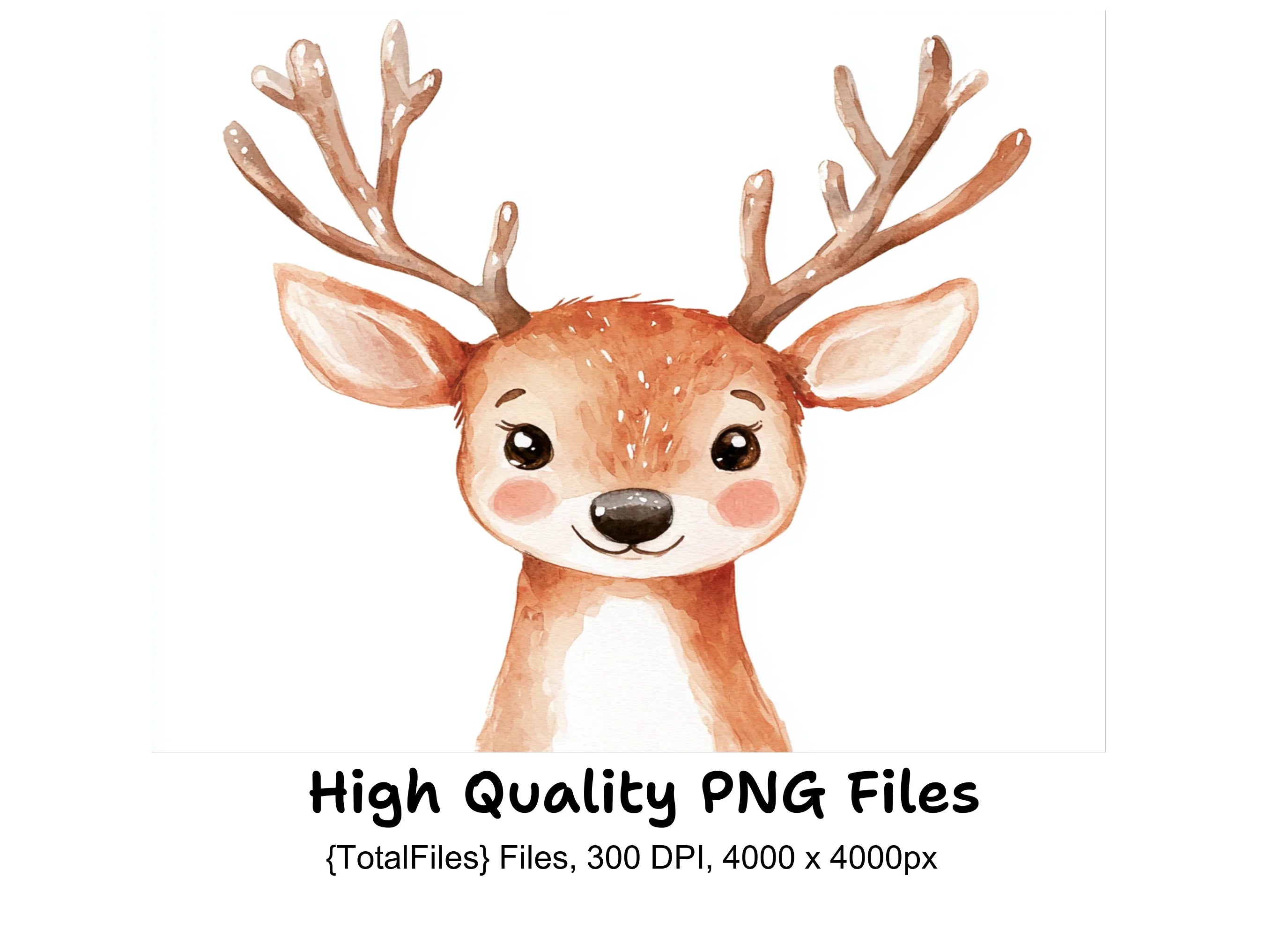 Sweet Fawn Duo Clipart Bundle