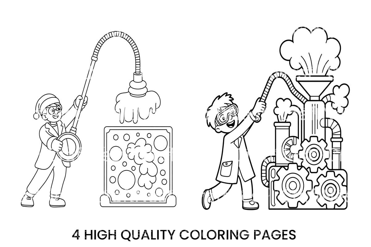 Winter Science Fun Coloring Books