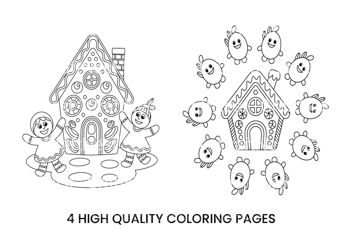 Gingerbread House Friends Coloring Books