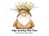 Whimsical Floral Gnomes Clipart Bundle