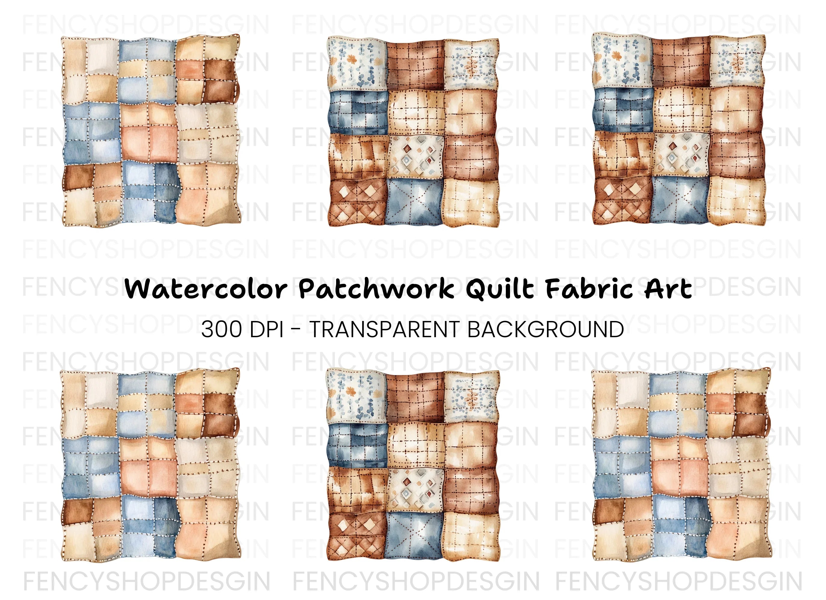 Patchwork Quilts Clipart Bundle