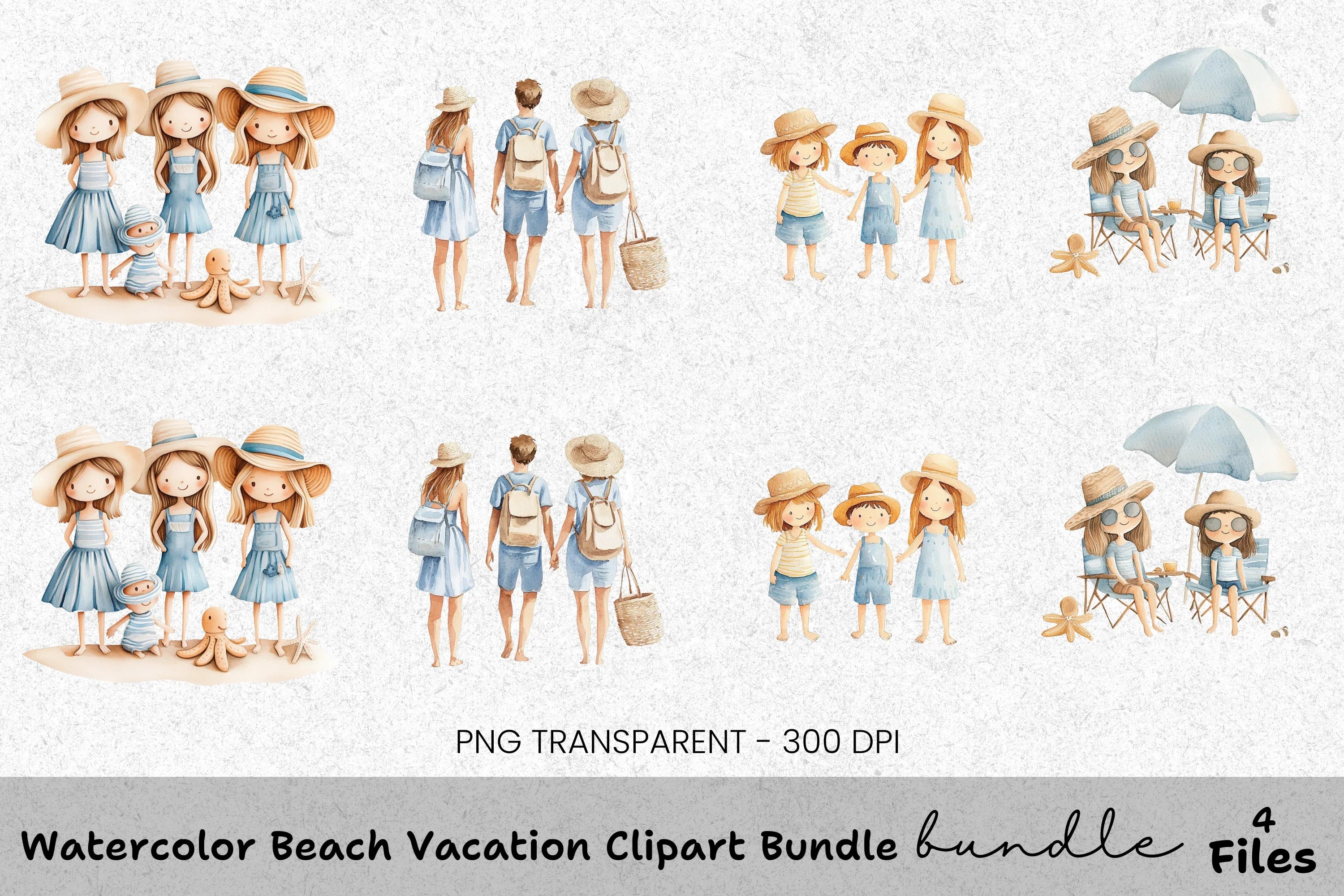 Beach Vacation Clipart Bundle