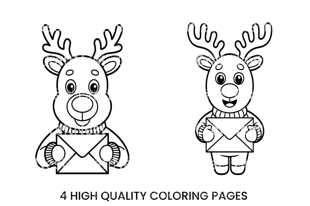 Reindeer Mail Carrier Coloring Books