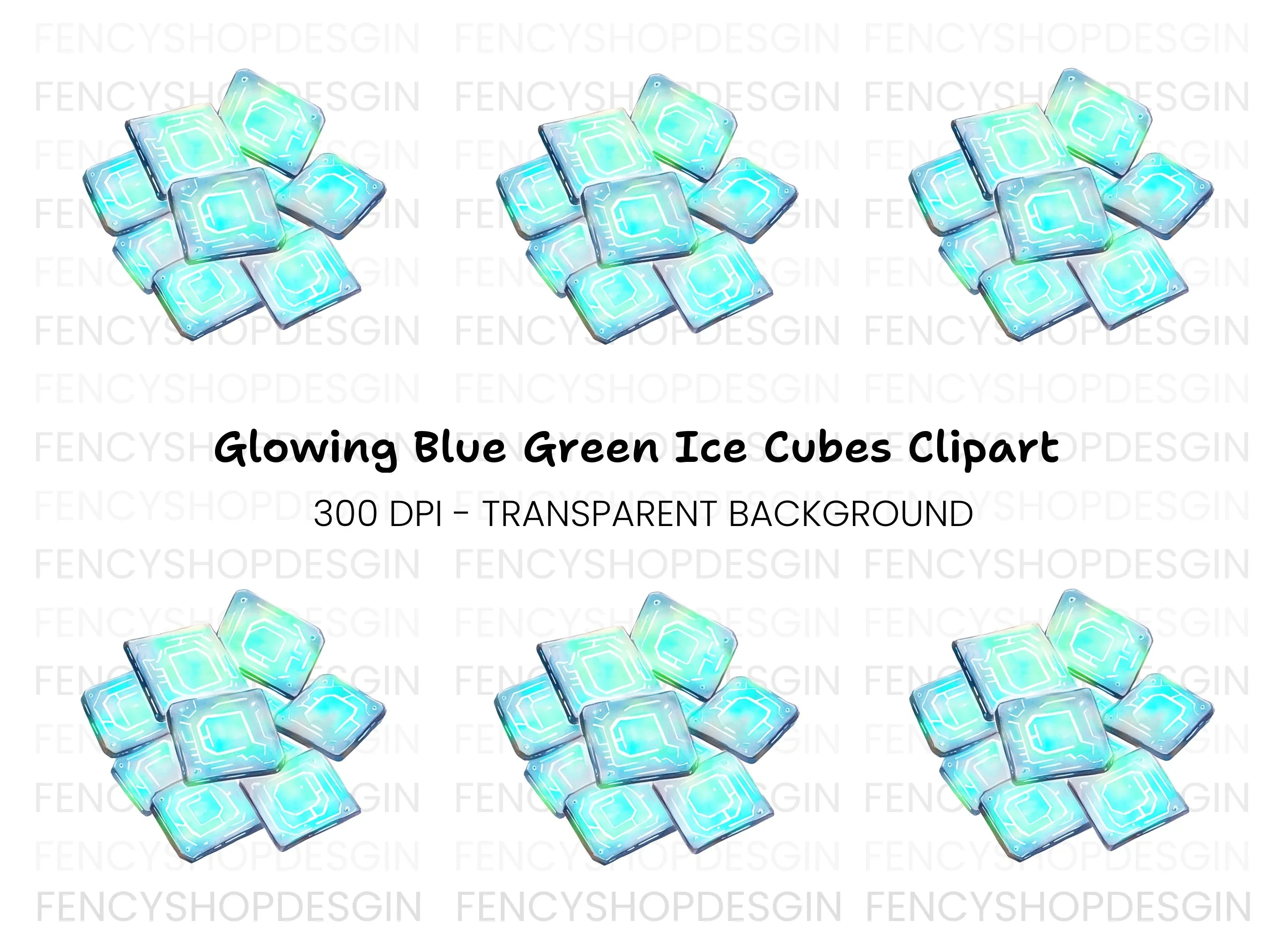 Glowing Tech Chips Clipart Bundle