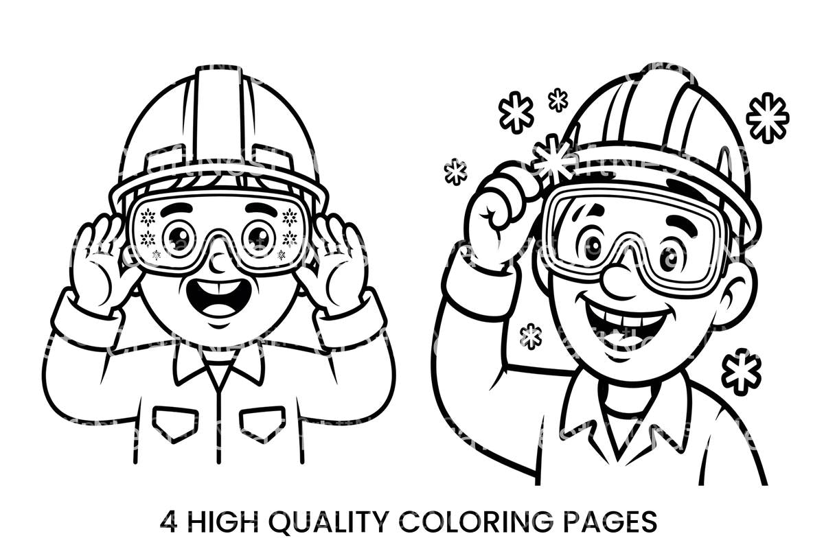 Safety Goggles Kids Coloring Books