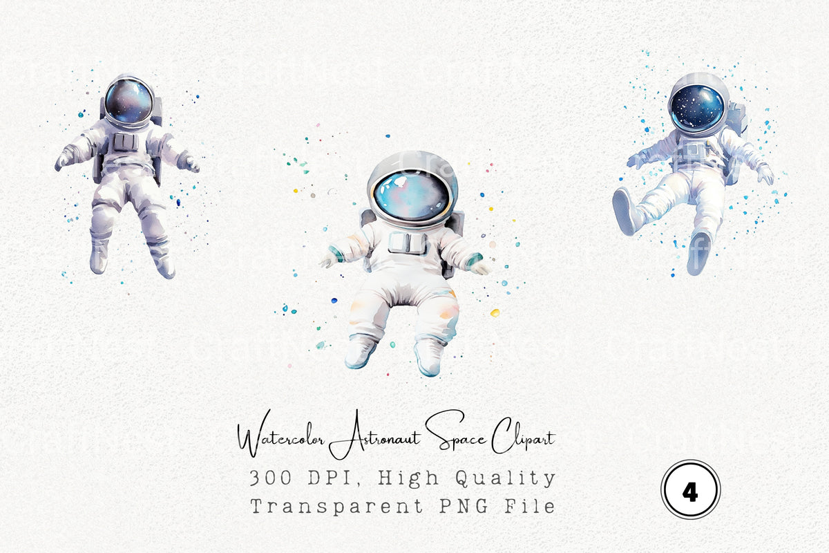 Astronaut Space Clipart Bundle