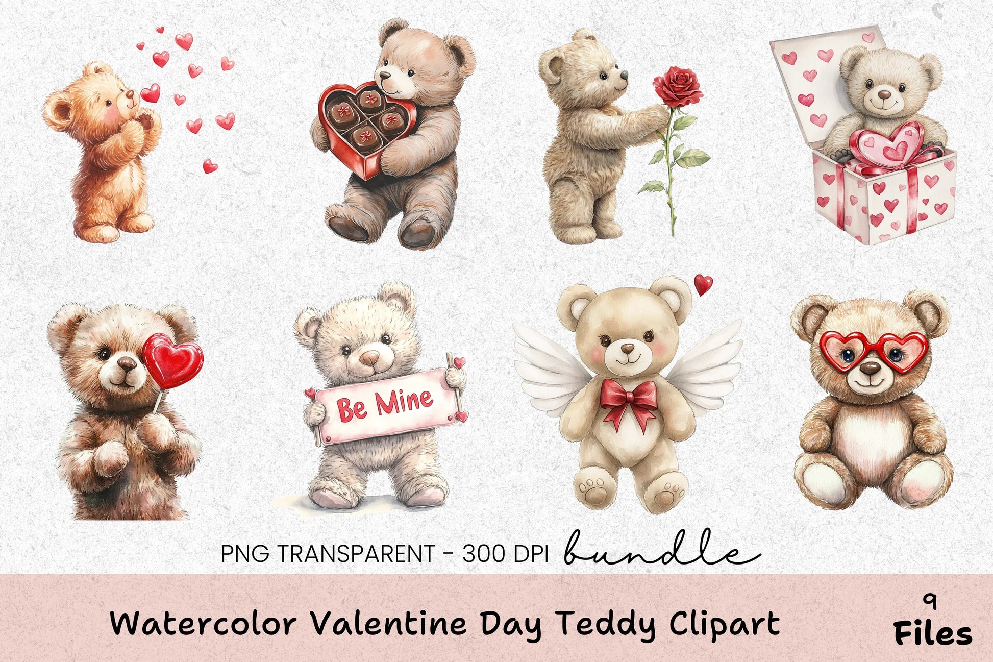 Valentine's Day Teddy Clipart Bundle - CraftNest - Digital Crafting and Art