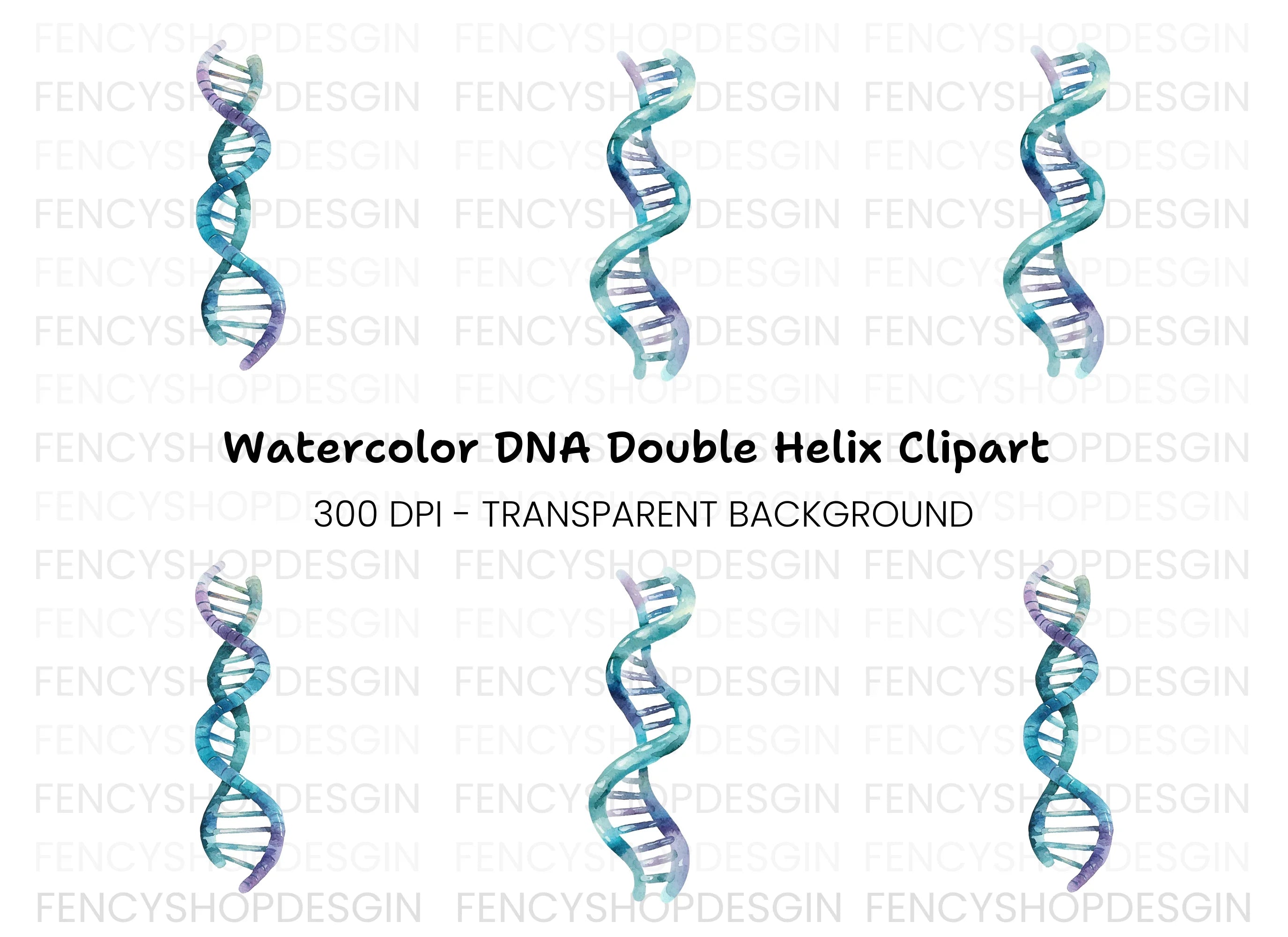 DNA Strand Clipart Bundle