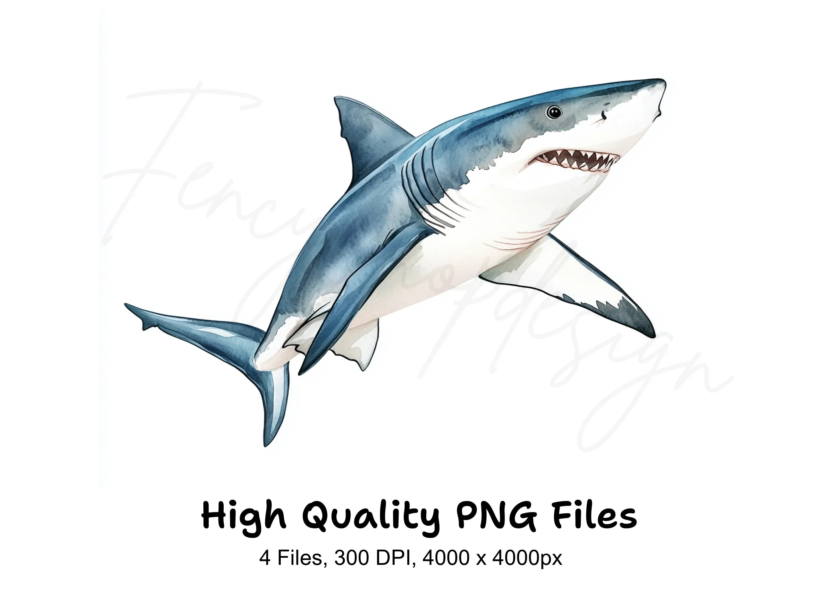 Great White Shark Clipart Bundle