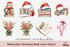 Christmas Book Lover Clipart Bundle