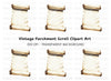 Aged Parchment Scroll Illustration Clipart Bundle