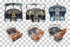Vintage Airplane Cockpit Clipart Bundle - CraftNest - Digital Crafting and Art