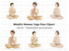Meditating Women Clipart Bundle