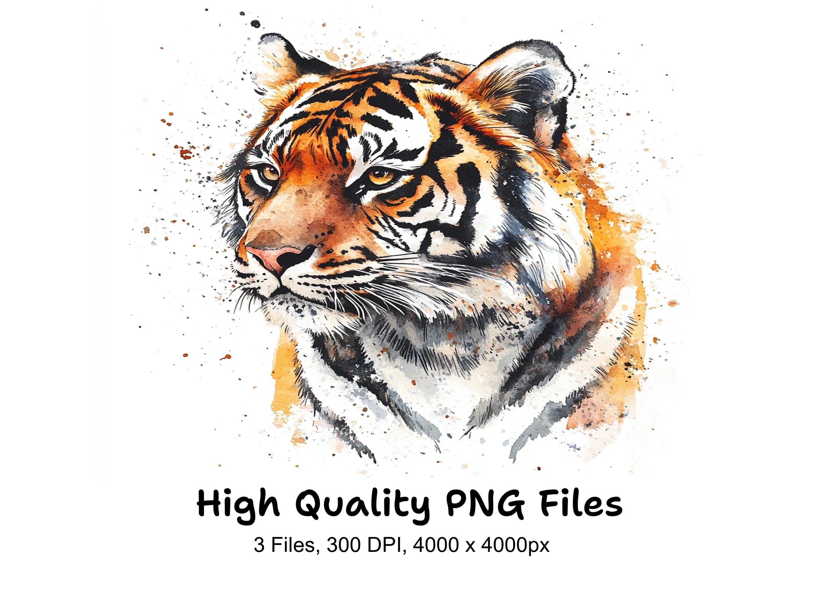 Tiger Head Clipart Bundle