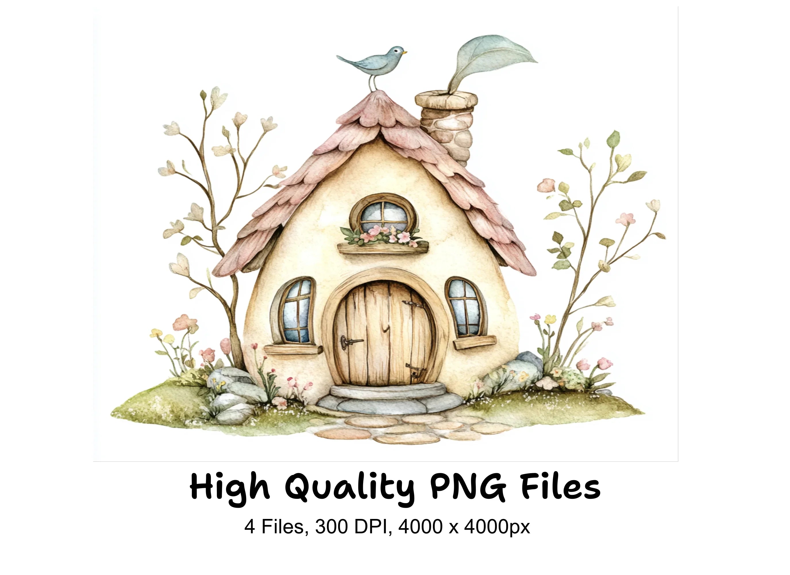 Enchanted Forest Homes Clipart Bundle