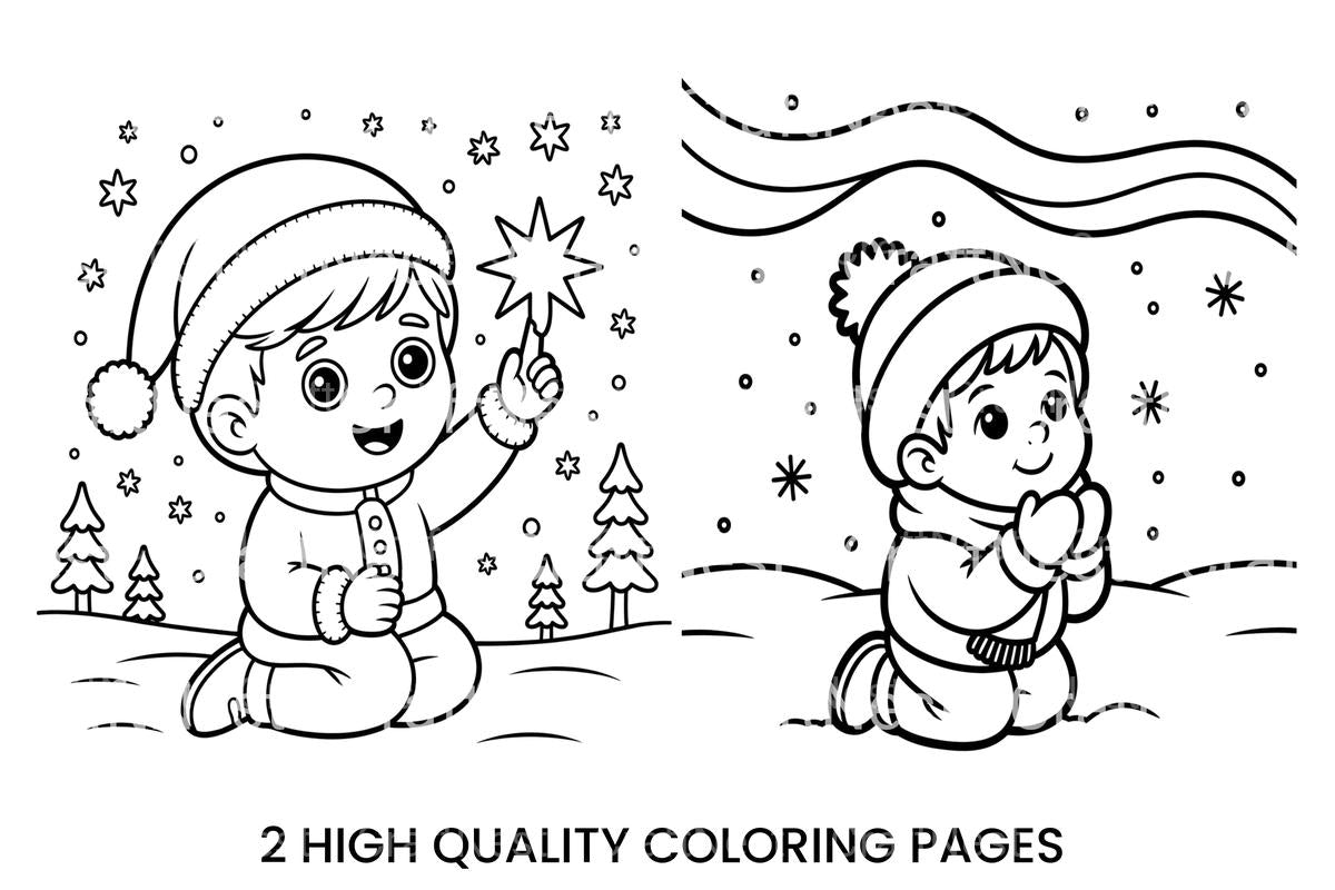 Winter Kids Fun Coloring Books