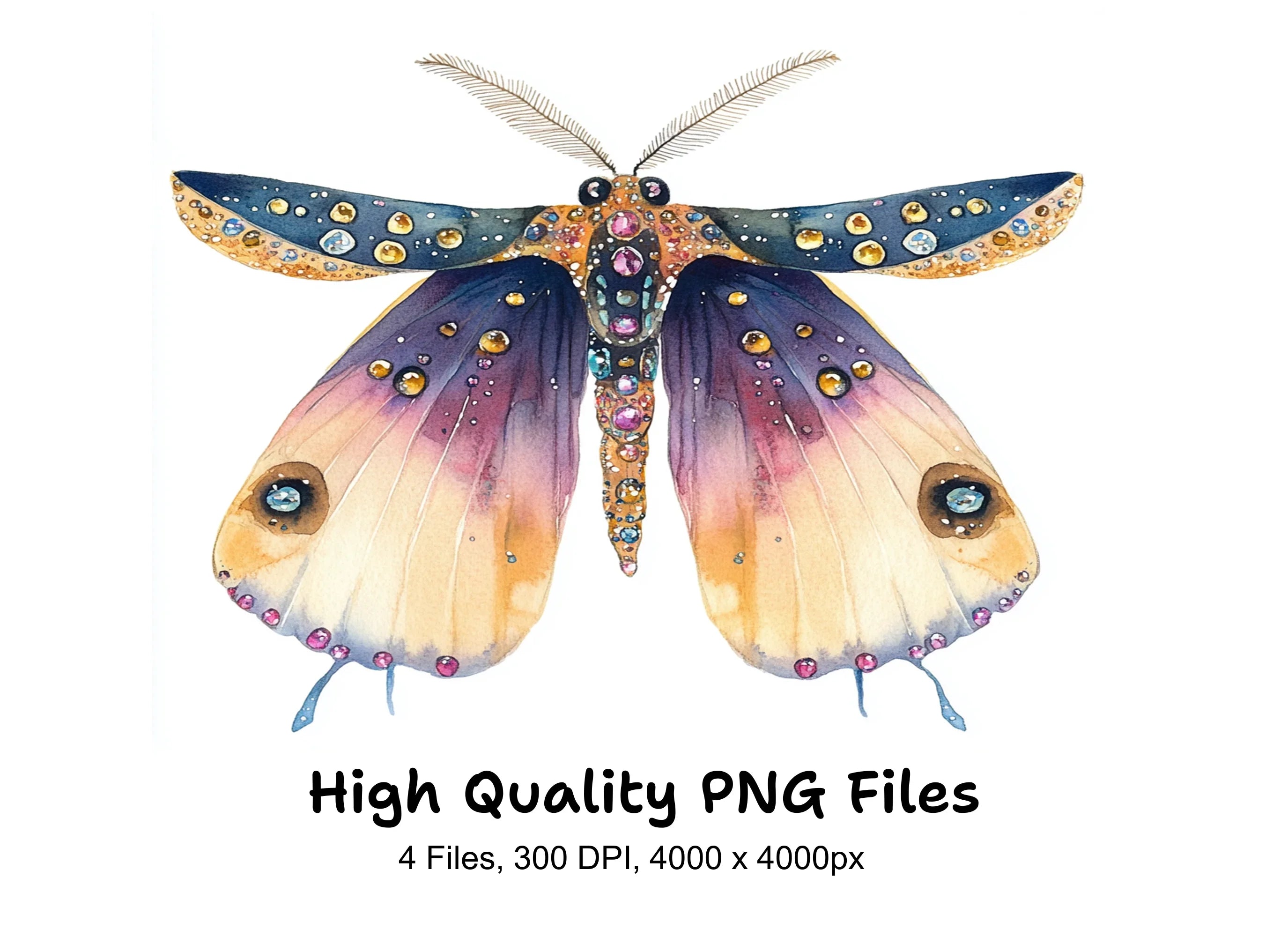 Enchanting Moth Clipart Bundle