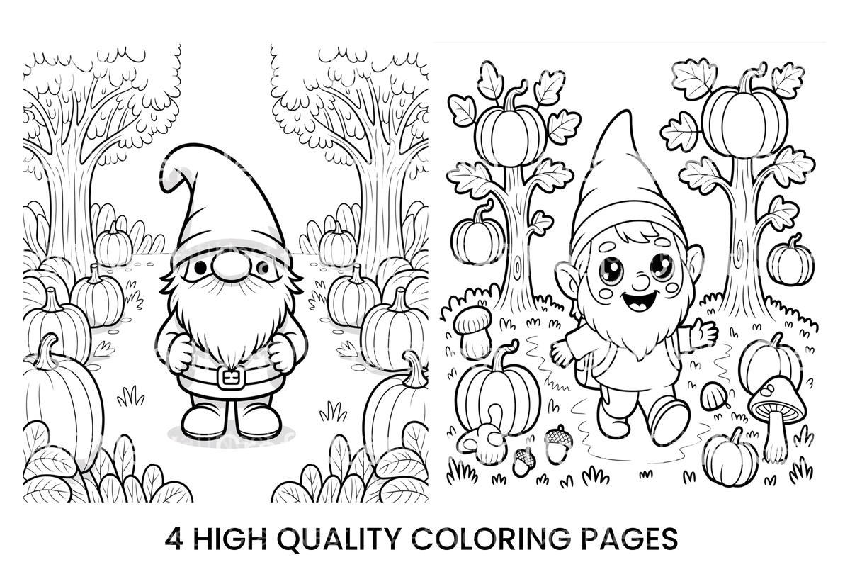 Gnome Pumpkin Patch Coloring Books