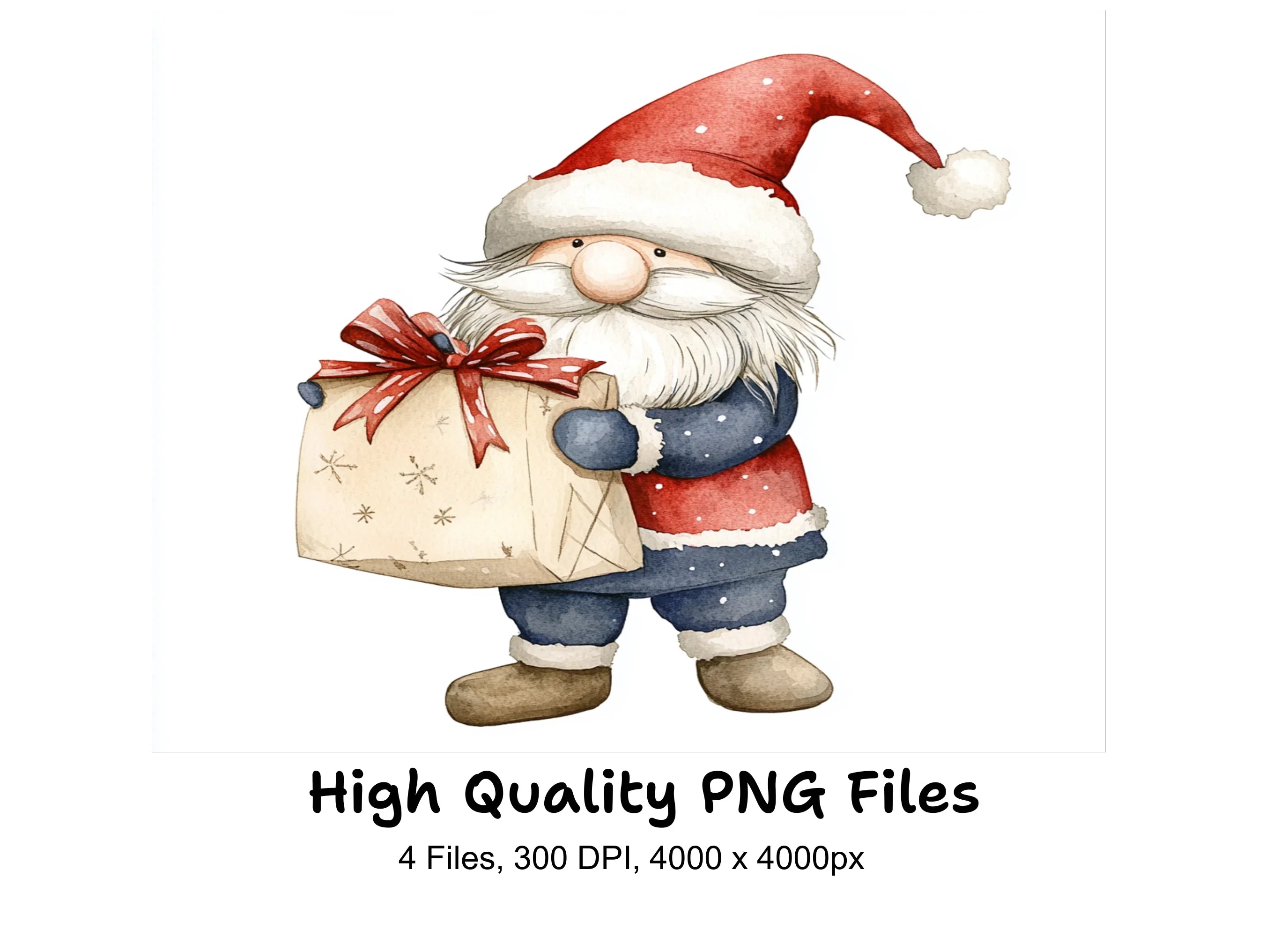 Christmas Gnomes with Presents Clipart Bundle