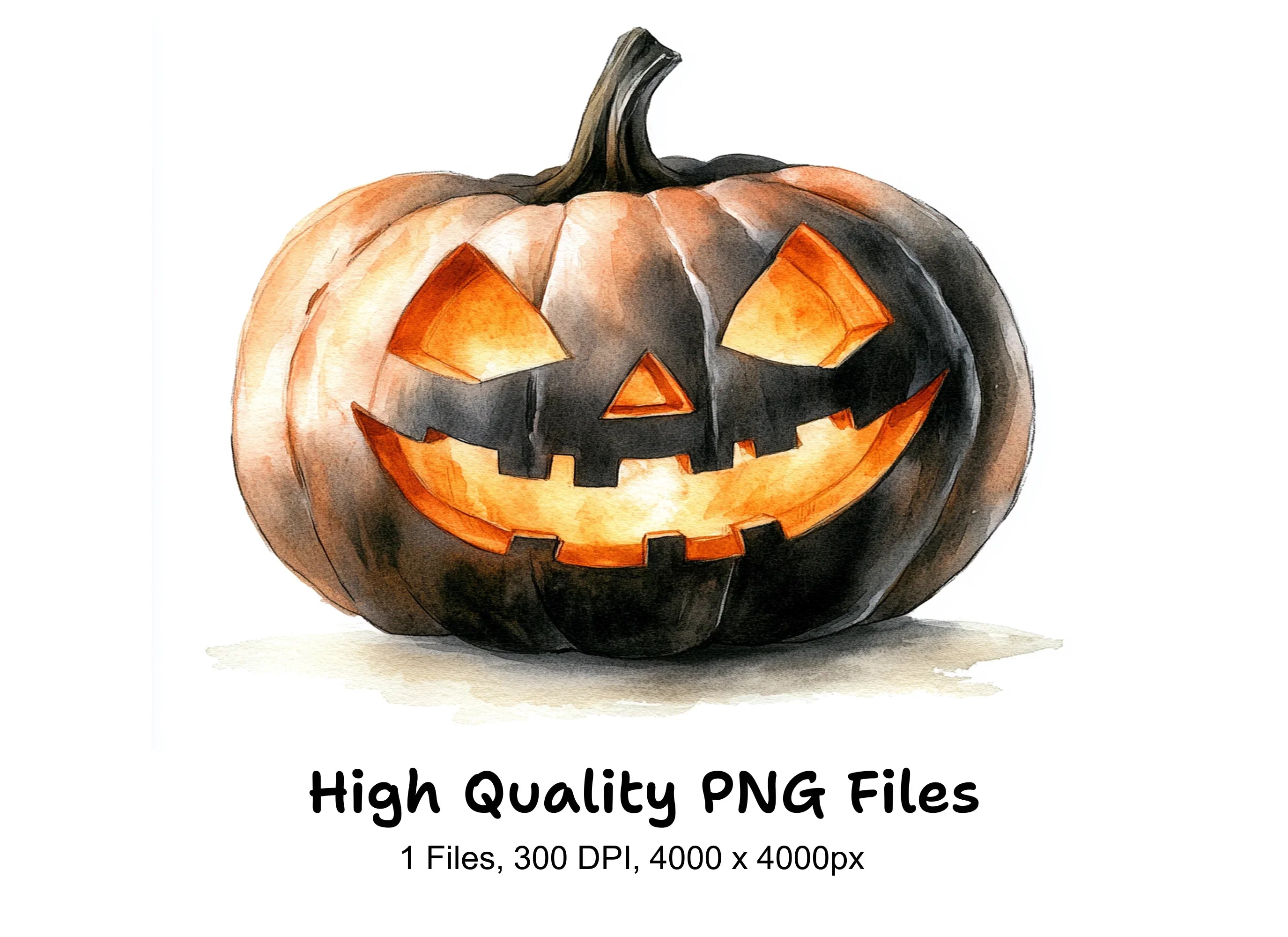 Spooky Jack Lantern Halloween Clipart Bundle