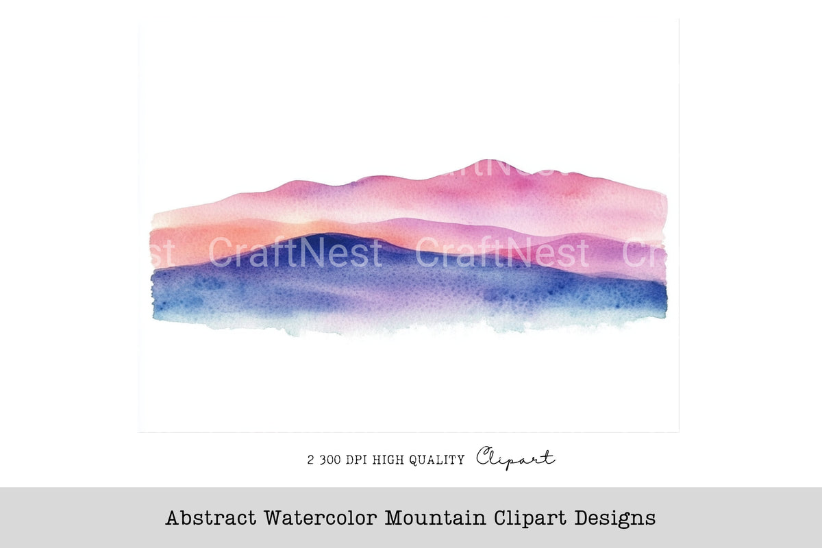 Abstract Mountain Designs Clipart Bundle