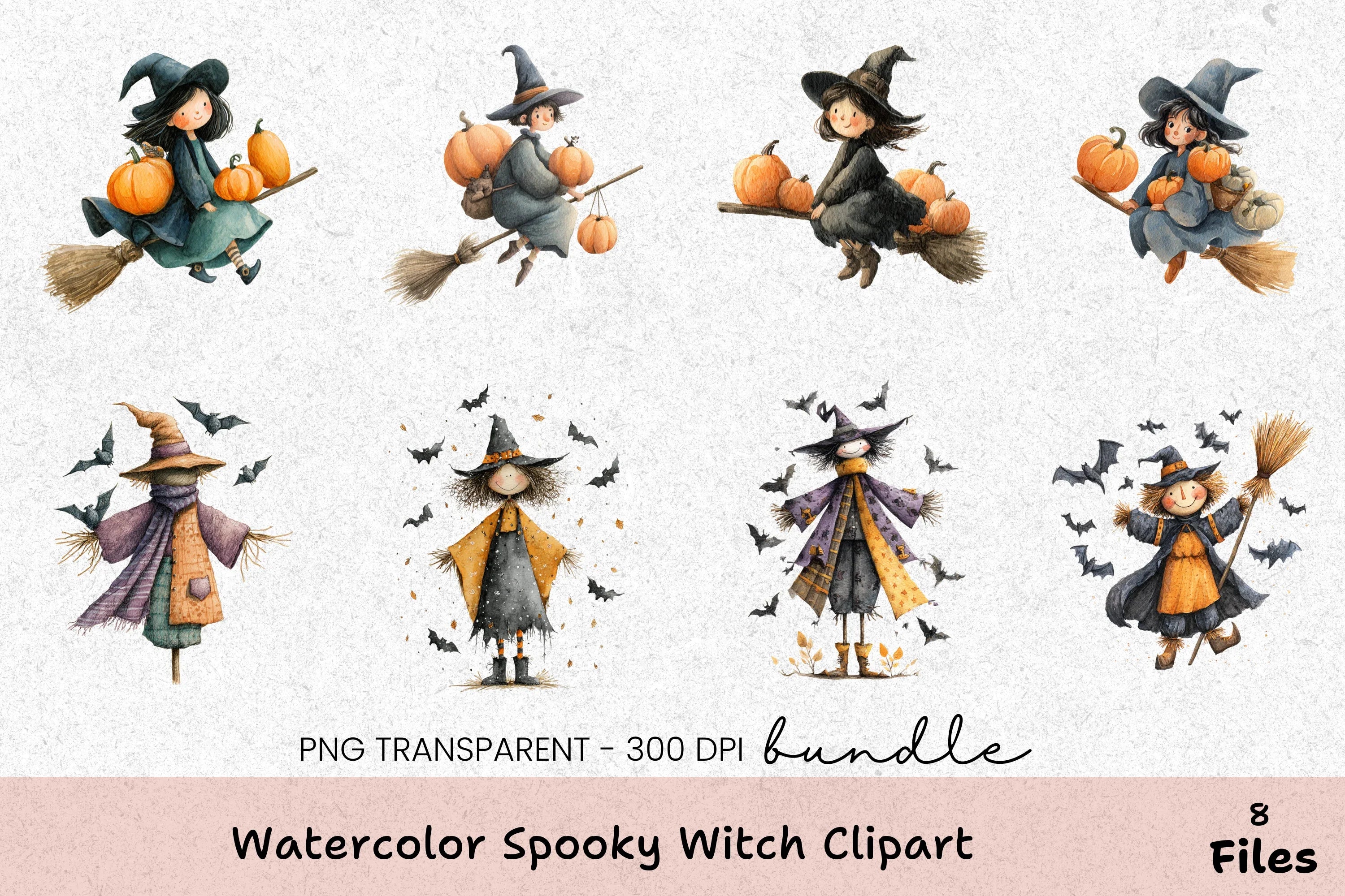 Spooky Witch Clipart Bundle - CraftNest - Digital Crafting and Art
