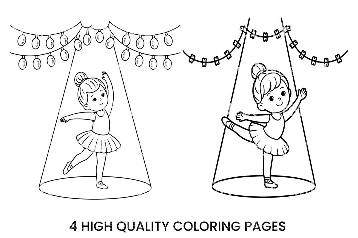 Graceful Ballerinas Coloring Books