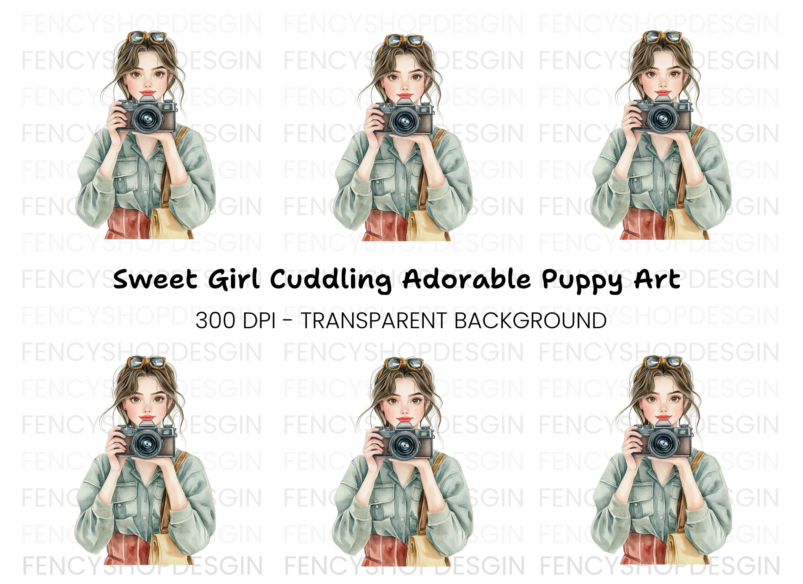 Girl Photographer Clipart Bundle