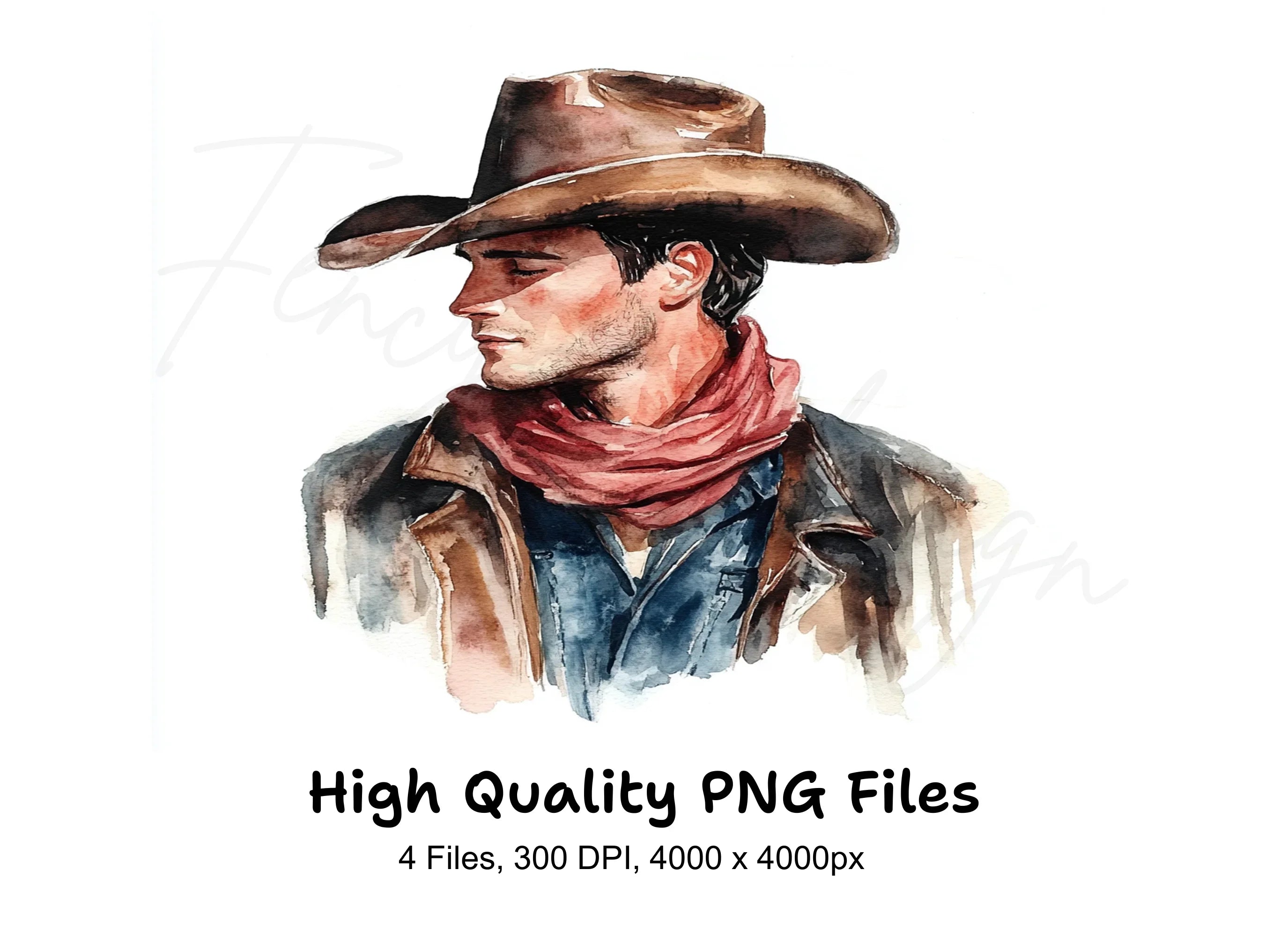 Stylish Cowboy Fashion Clipart Bundle