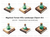 Magic Potion Bottles on Old Books Clipart Bundle