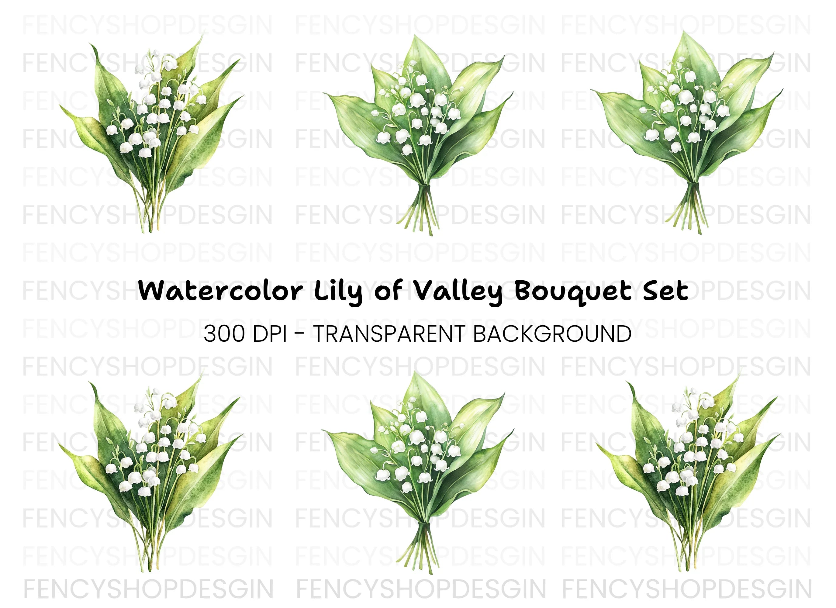 Lily of the Valley Clipart Bundle