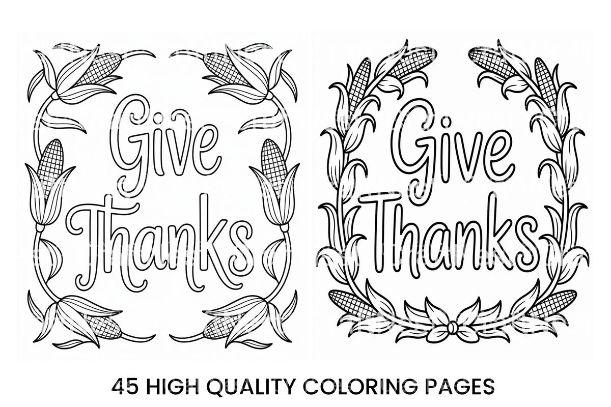 Grateful Thankful Coloring Books