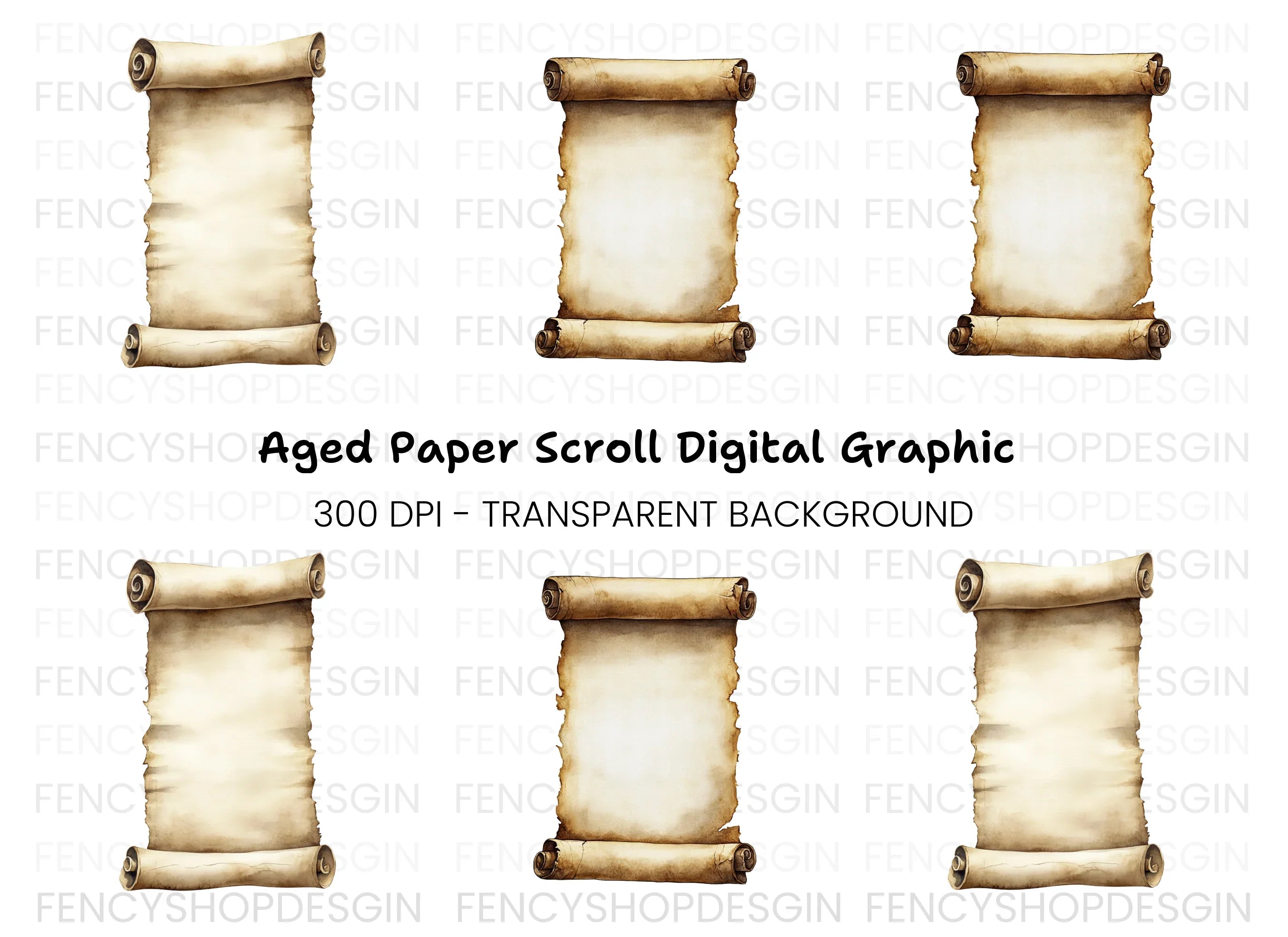 Vintage Scroll Clipart Bundle