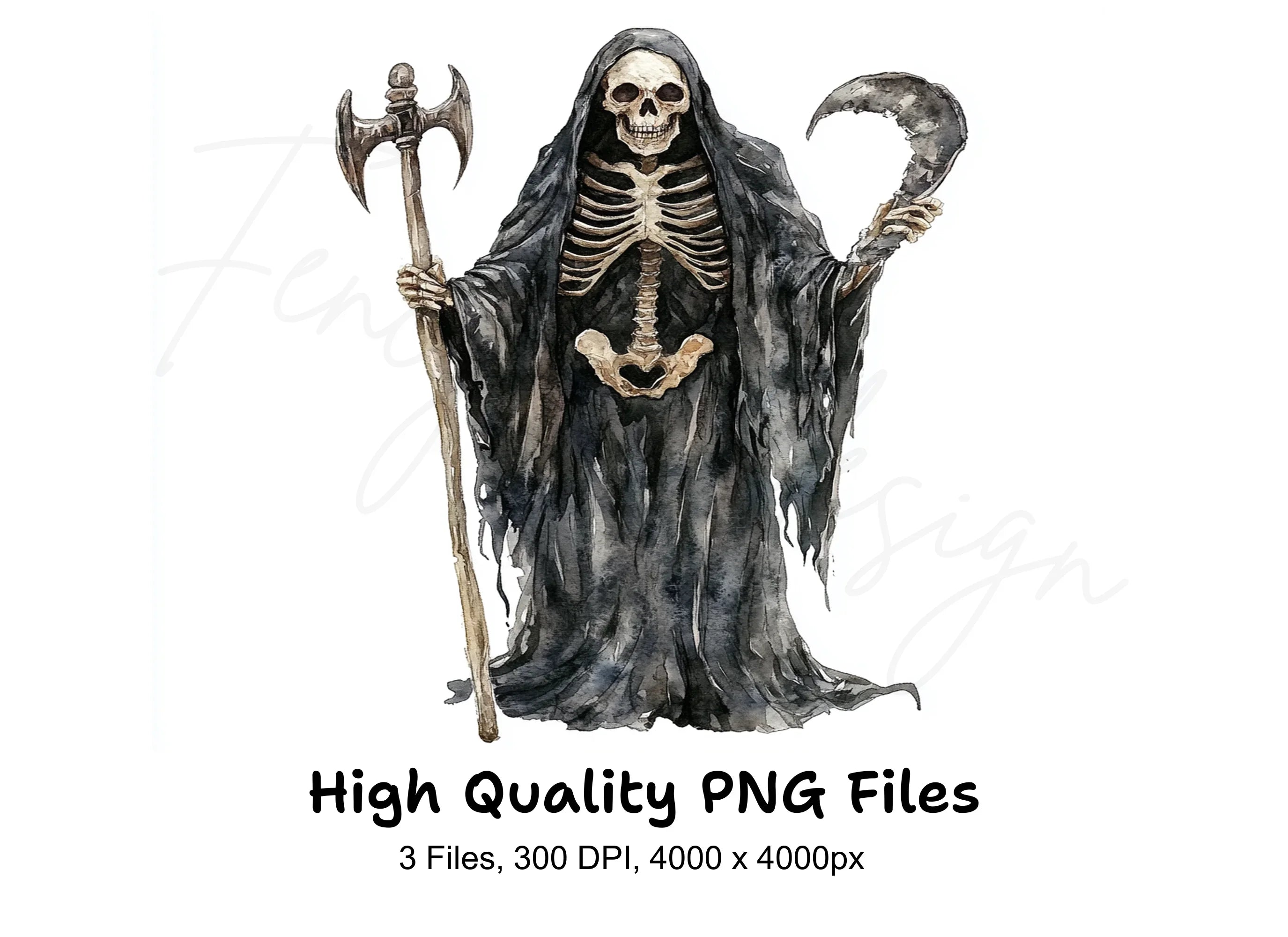 Grim Reaper Clipart Bundle