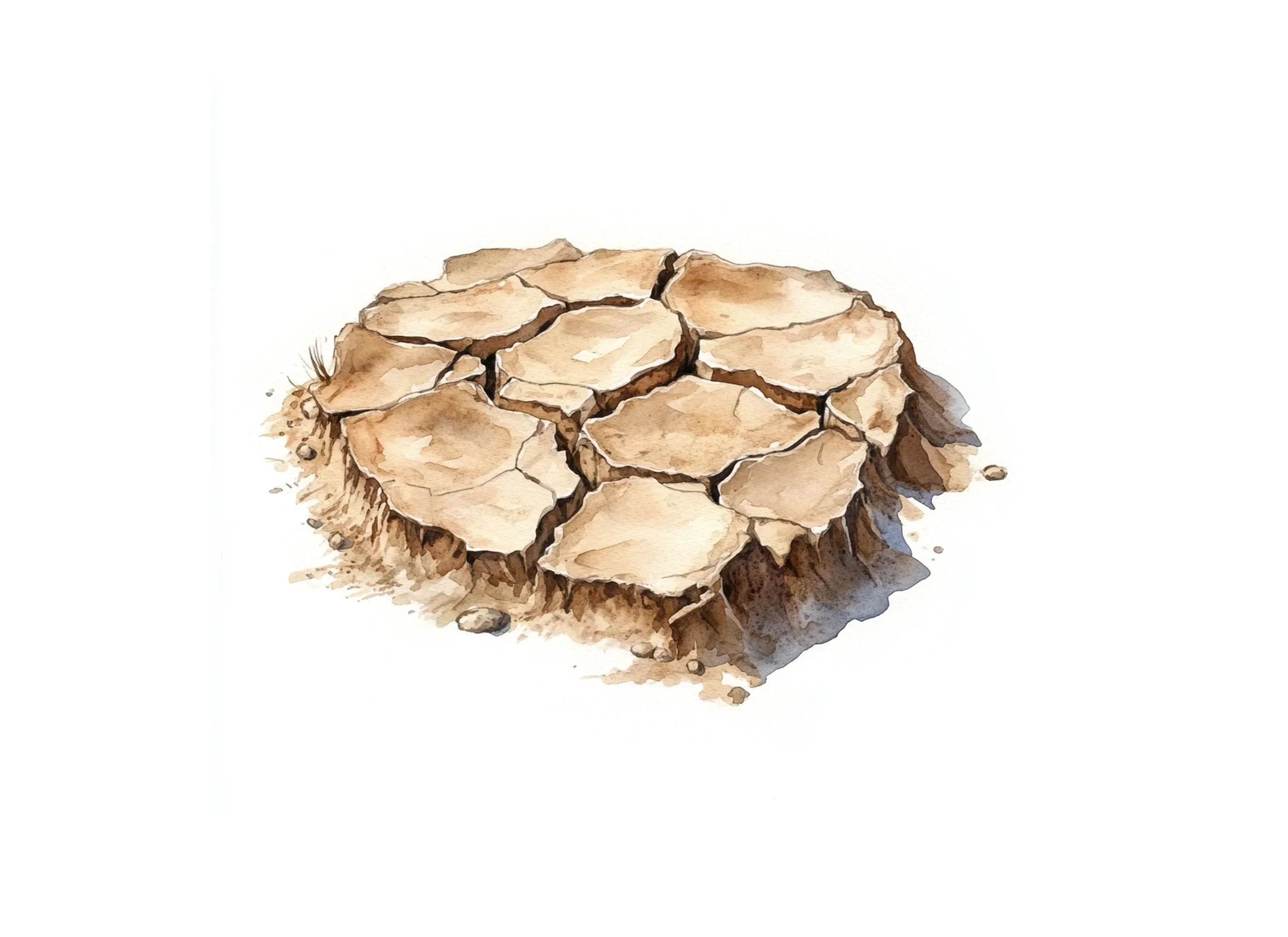 Desert Cracked Ground Clipart Bundle