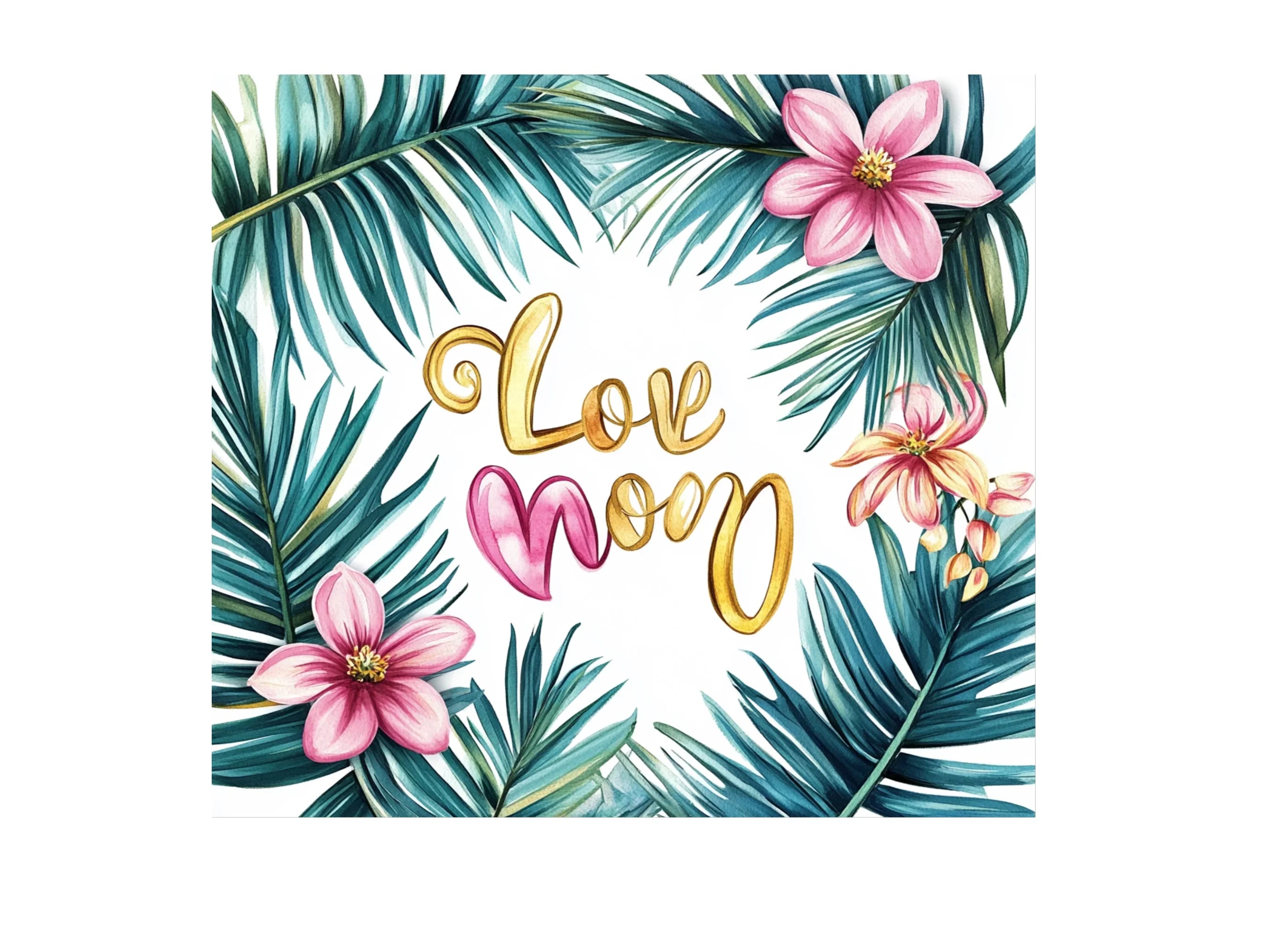 Tropical Leaves and Flowers Clipart Bundle