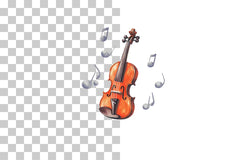 Vintage Violin Clipart Bundle with Musical Notes - CraftNest - Digital Crafting and Art