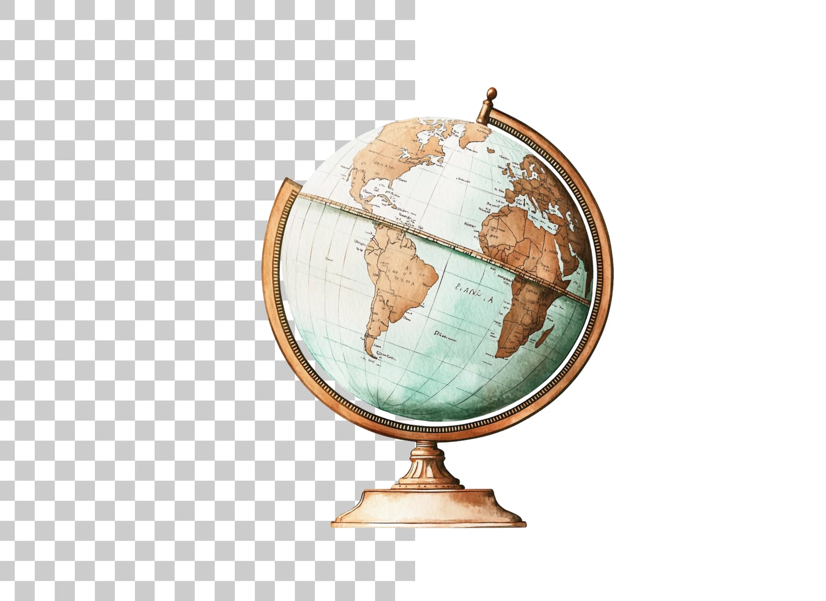 Globe Stand Clipart Bundle